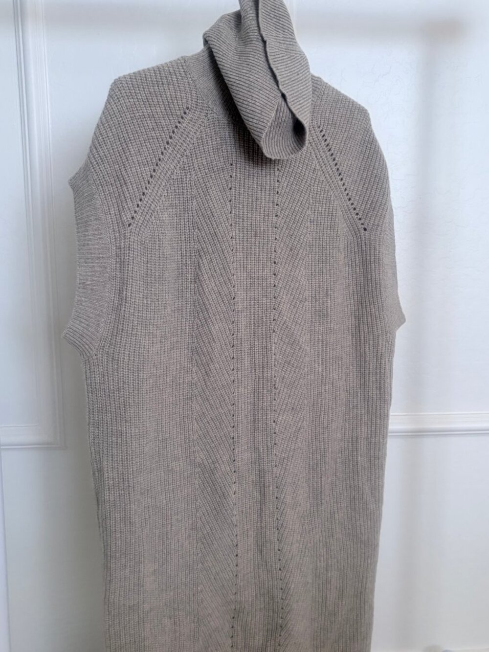 Vince Taupe Cowl Neck Sleeveless Knit Top - Size S